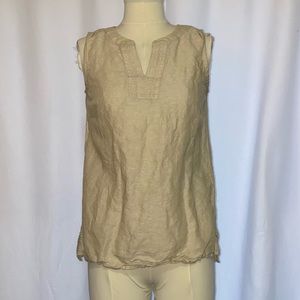 Talbots - tan sleeveless blouse